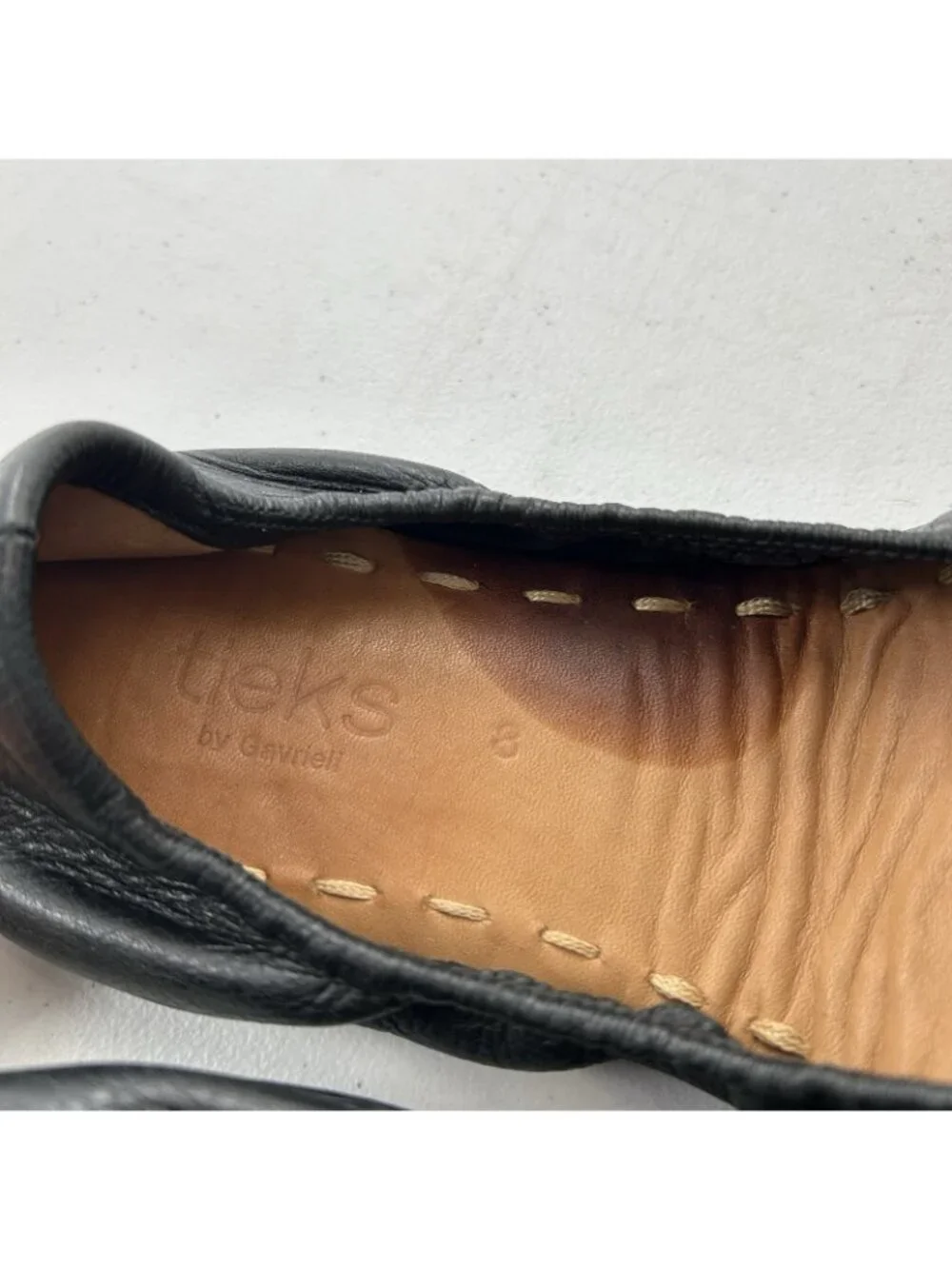 🩰 Tieks by Gavrieli Ballet Flats Sz 8 Matte Black Soft Full-Grain Nappa Leather